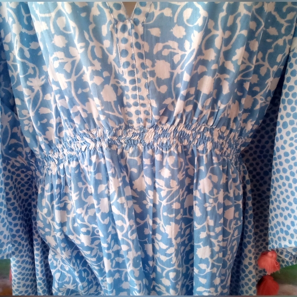 Beautiful kaftan beach coverup with tassels, Large*, NWT - Picture 3 of 8